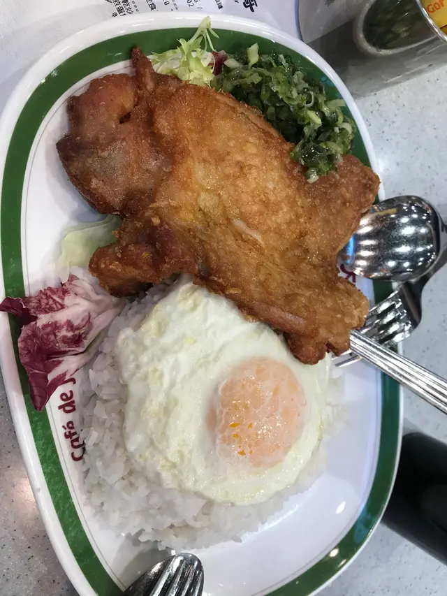 蔥油雞扒煎蛋飯