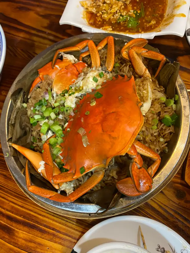 籠仔荷葉膏蟹蒸飯