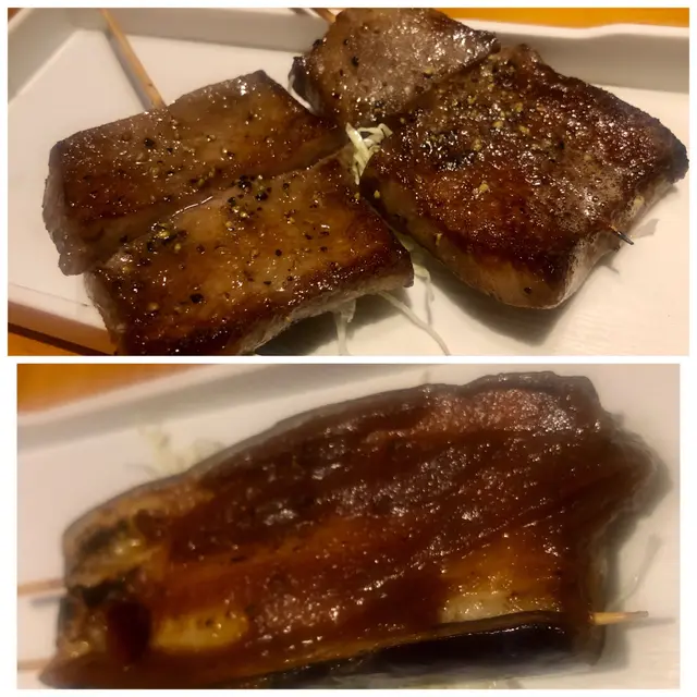 鹽燒牛脷  /    田樂茄子