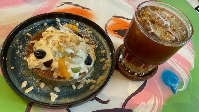 桂花酒釀啡 + 伯爵茶PANCAKE