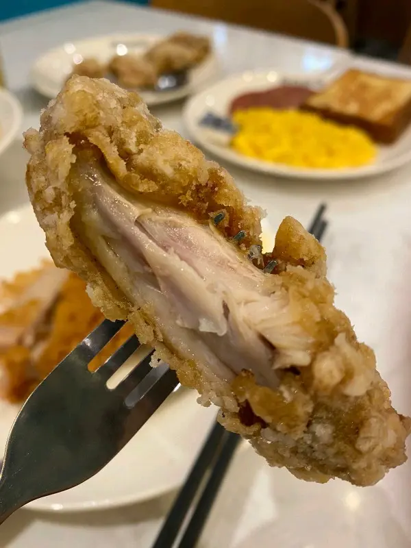 鹽酥雞味,入面有醃過肉味