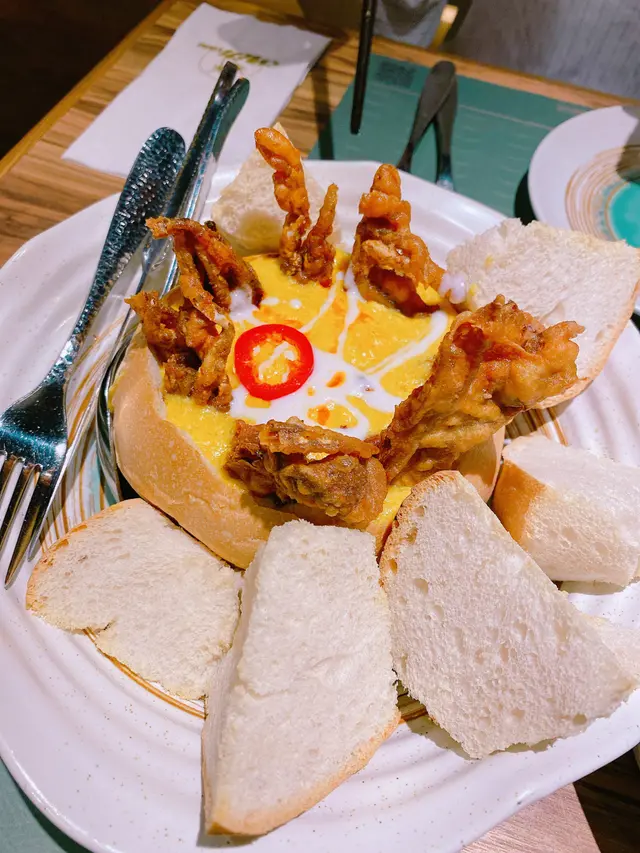 麵包焗咖喱軟殼蟹