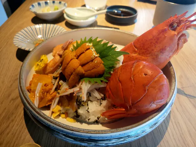 Japanese Sea Urchin Rice with American Lobster