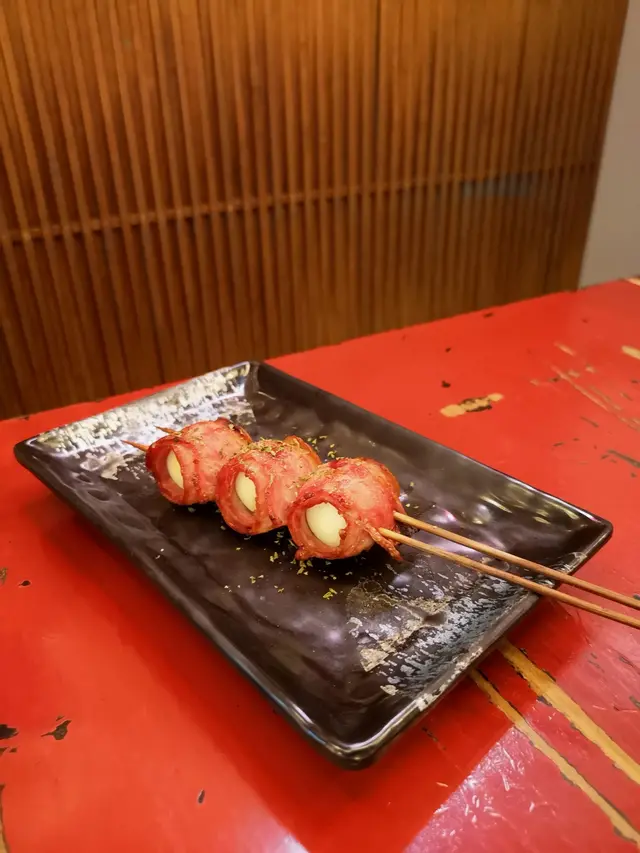 燒煙肉鵪鶉蛋3粒