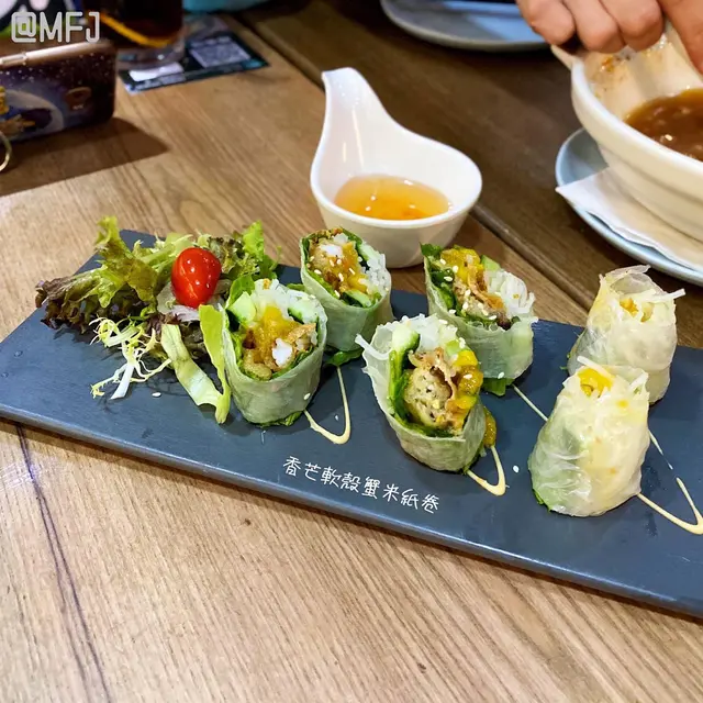 香芒軟殼蟹米紙卷