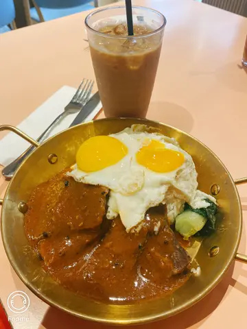 黑椒牛脷雙蛋飯