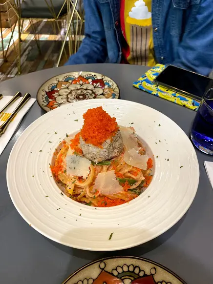 明太子蟹肉扁意粉