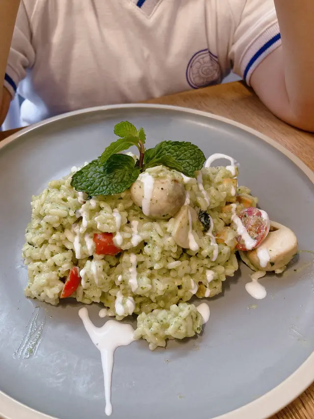 青咖喱意大利飯