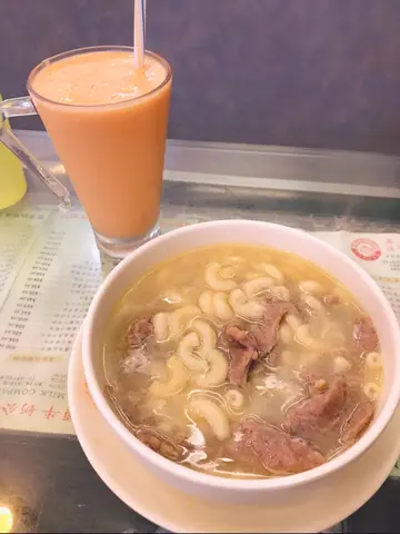 凍木瓜鮮奶+鮮牛肉通粉