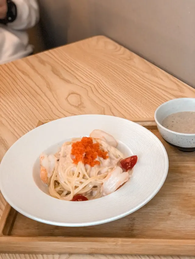 明太子忌廉蝦肉意粉