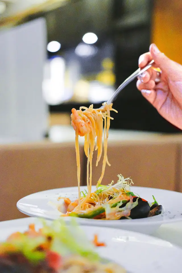 龍蝦汁海鮮天使麵