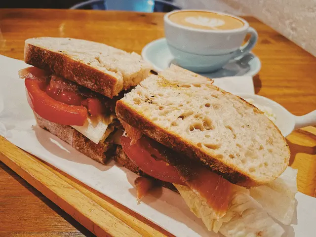 Sourdough  with  corned  beef  and  cream  cheese