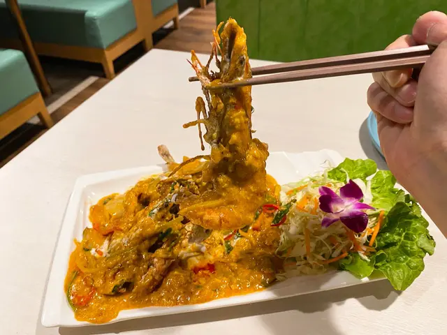 黃咖哩炒大虎蝦