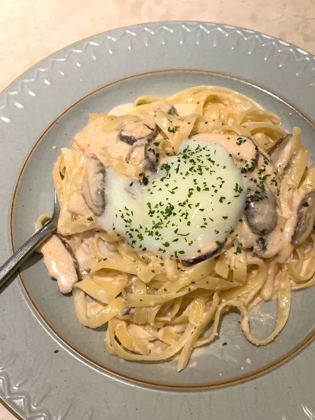 明太子雜菌扁意粉