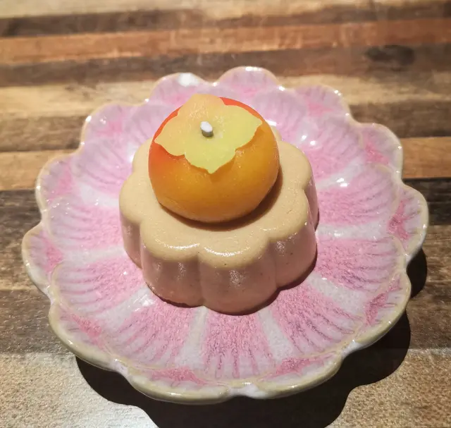 黑糖布甸配和菓子