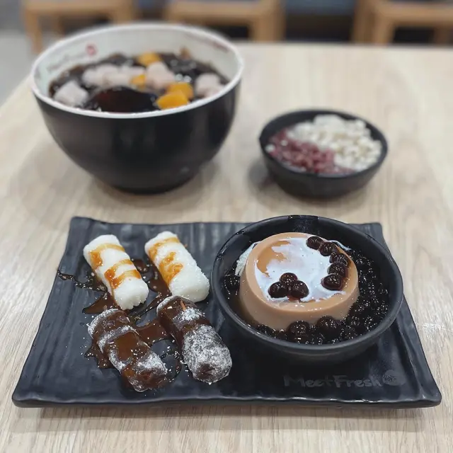 Q麻糬奶茶布丁拼盤