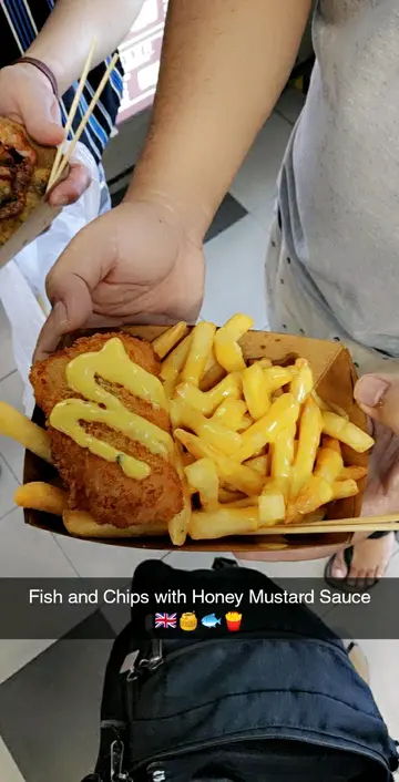 Fish and Chips with Honey Mustard Sauce 🇬🇧🍯🐟🍟