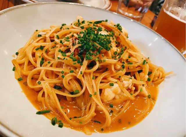 Lobster Linguine w/ Shellfish Bisque Sauce