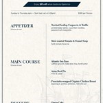 The Envoy Dinner Menu (Available from 20 Jun to 31 Aug)