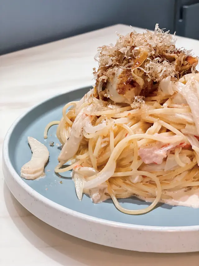 日式帆立貝明太子牛乳意粉