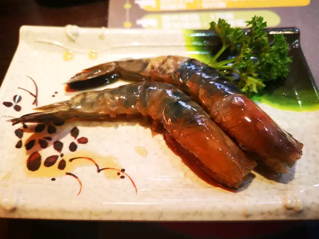 傅統韓式口味的醬油蝦,味道一般