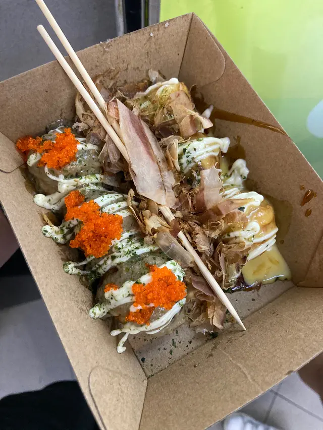 真。蟹糕拼真。蜜糖芥末章魚燒