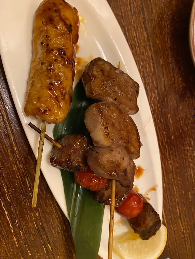 免治雞肉、厚燒牛舌