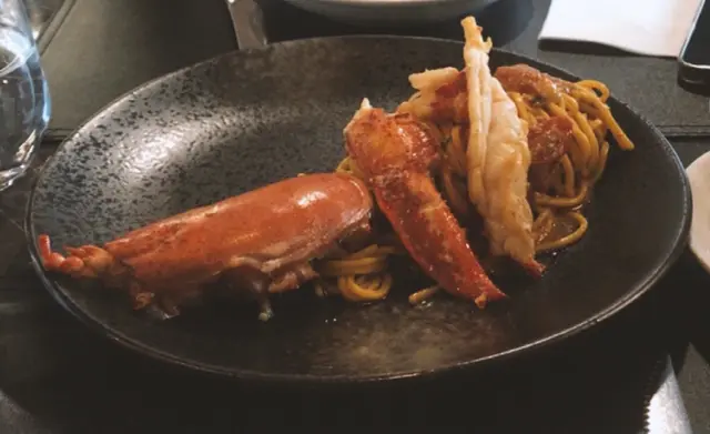 Handmade Tagliolini with Half Boston Lobster, Seafood Sauce