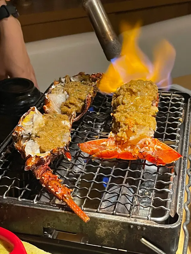 活龍蝦活貝浜燒盛合