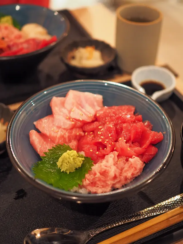 中落ち、鮪魚蓉、大toro、中toro丼