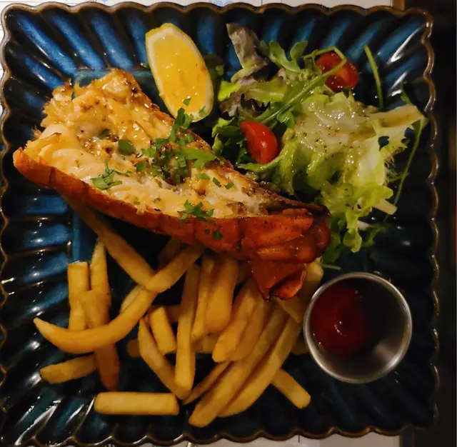 Grilled lobster tail