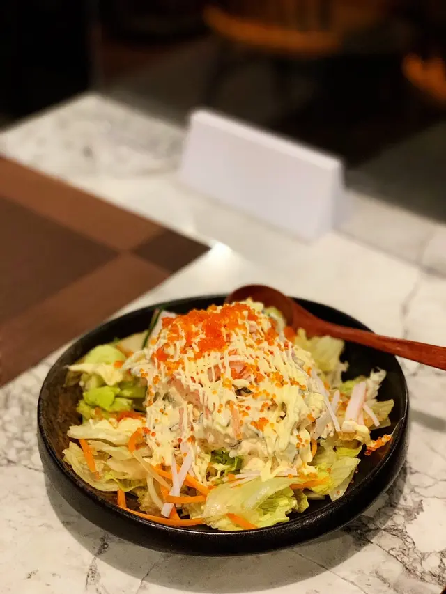 古早蟹籽沙律