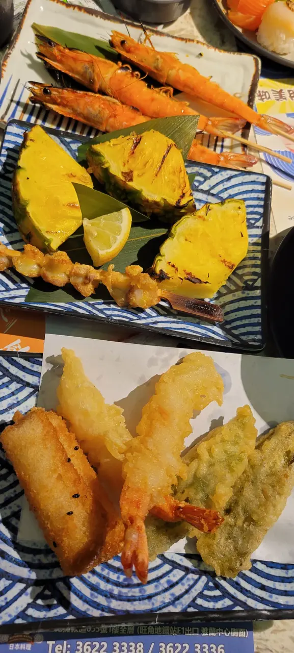 天婦羅有苦瓜　幾得意　燒蝦　d蝦都新鮮　ok