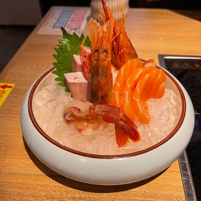 赤蝦/油甘魚3件