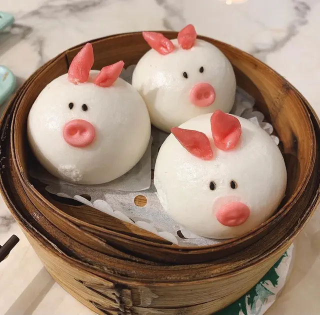 豬仔造型流沙包
