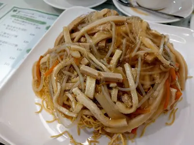 鮑魚三絲炒麵