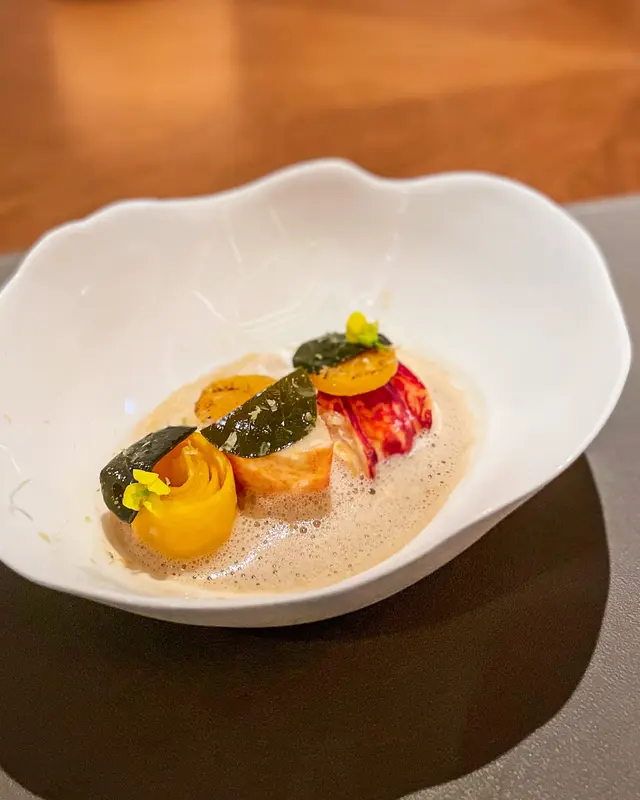 Blue Lobster° Summer Squash° Amalfi Lemon° Caper Leaf° Extra Virgin Lemon Olive Oil°