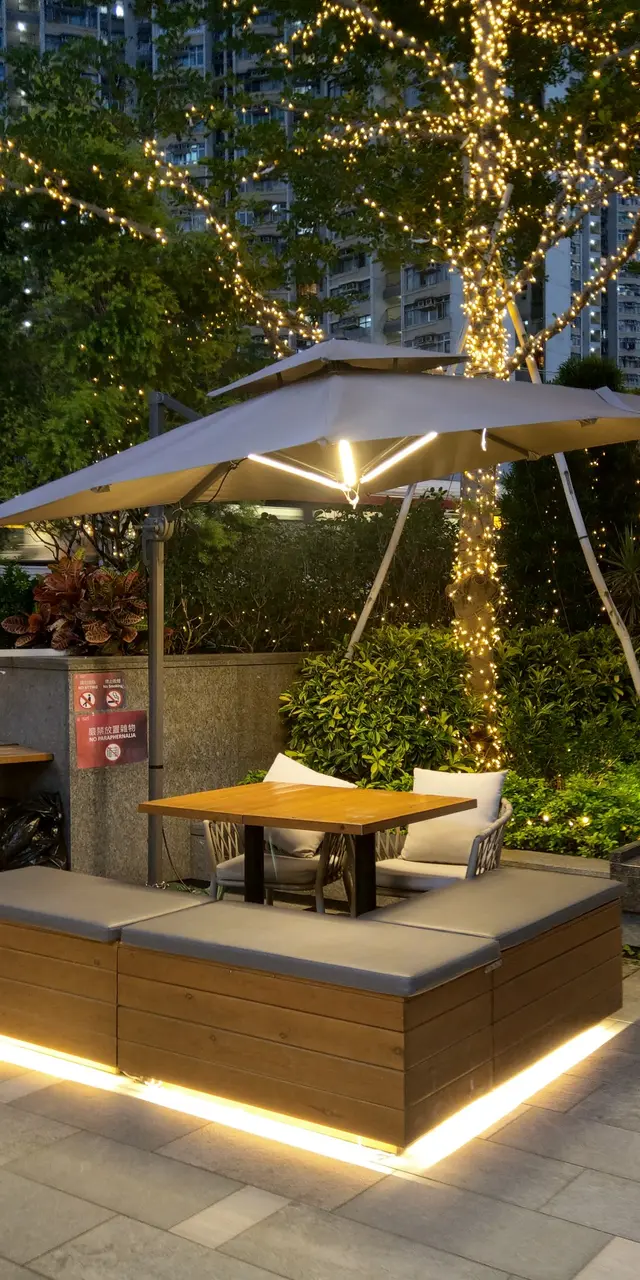 室外用餐區,環境優美,舒服自然