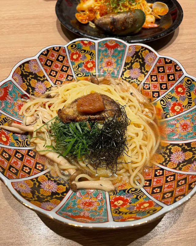 和風鵝肝梅子意粉