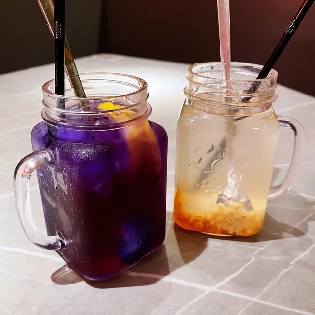 藍荳花檸檬茶 & 柚子薏米水