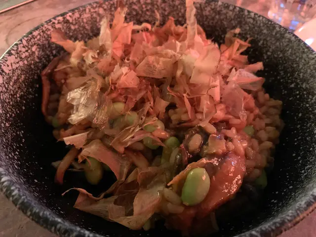 Japanese Eel and Edamame Risotto with Teriyaki Sauce