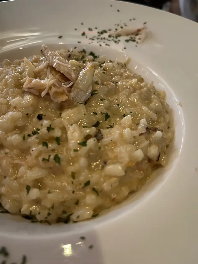 新鮮蟹肉蟹膏意大利飯