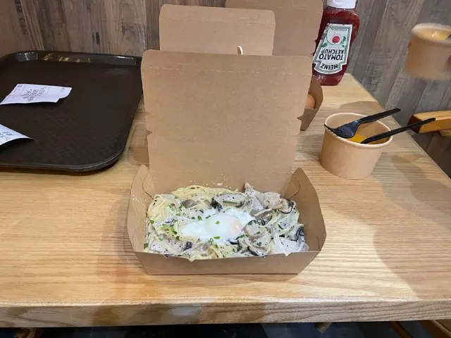 白松露忌廉野菌配溫泉蛋