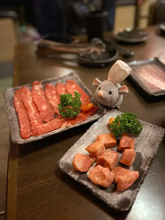 🐭和牛扇子肉$188、角切牛舌$128