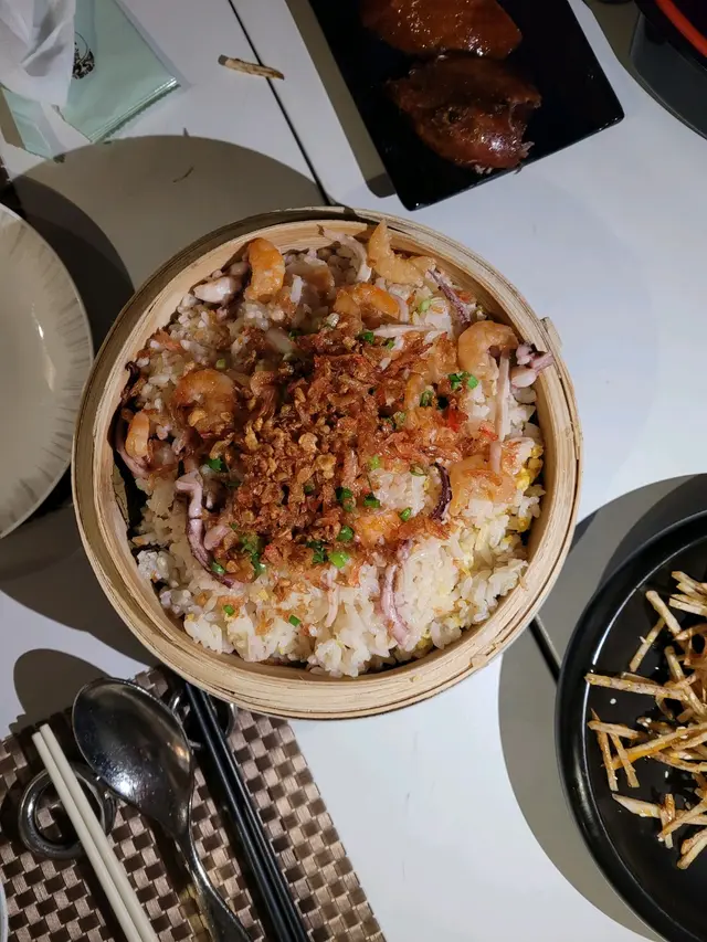 籠仔櫻花蝦蒸飯