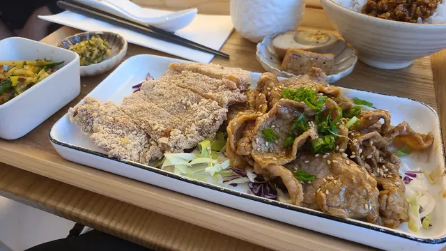 古早炸大排+醬烤牛五花