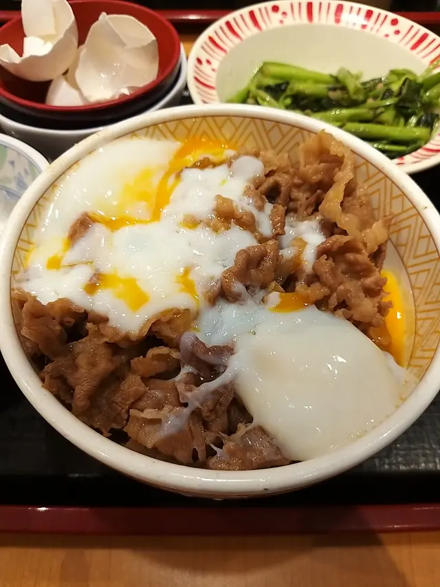 W溫泉蛋牛丼
