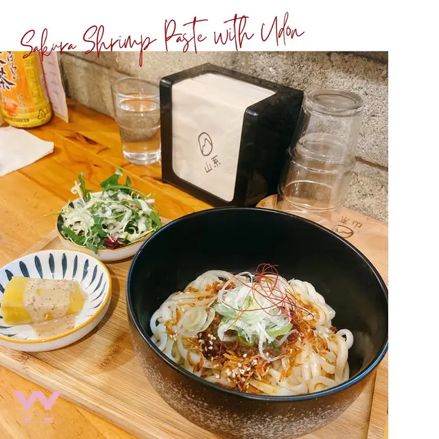 手工櫻花蝦醬拌手打烏冬