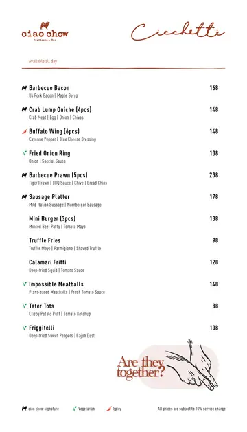 Snacks Menu 9 Feb 2022