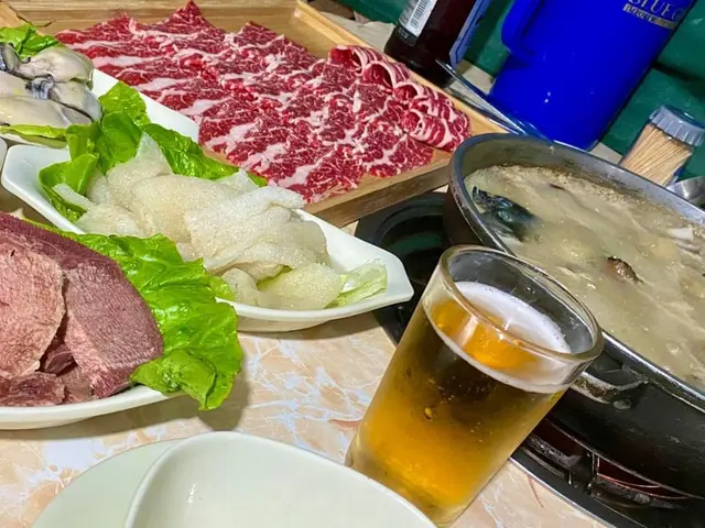 川芎白芷大魚頭湯、澳洲和牛、日本肥蠔、竹笙、牛舌